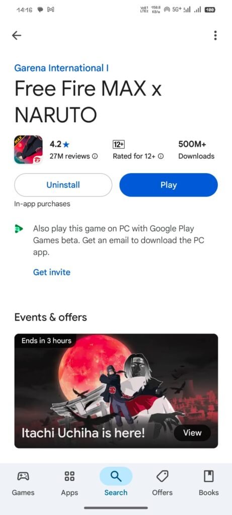 Latest Free Fire update for using the bio style code love feature.