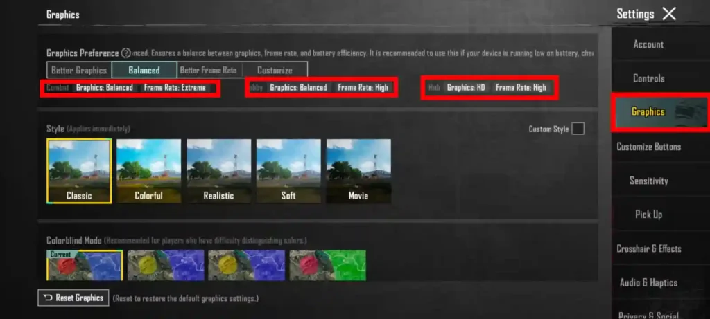 High Graphics Settings