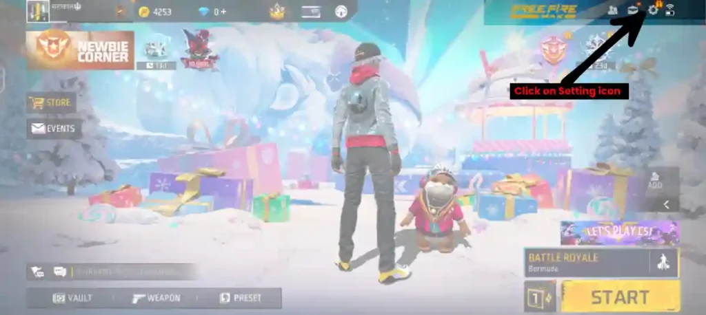 Free fire Home screen