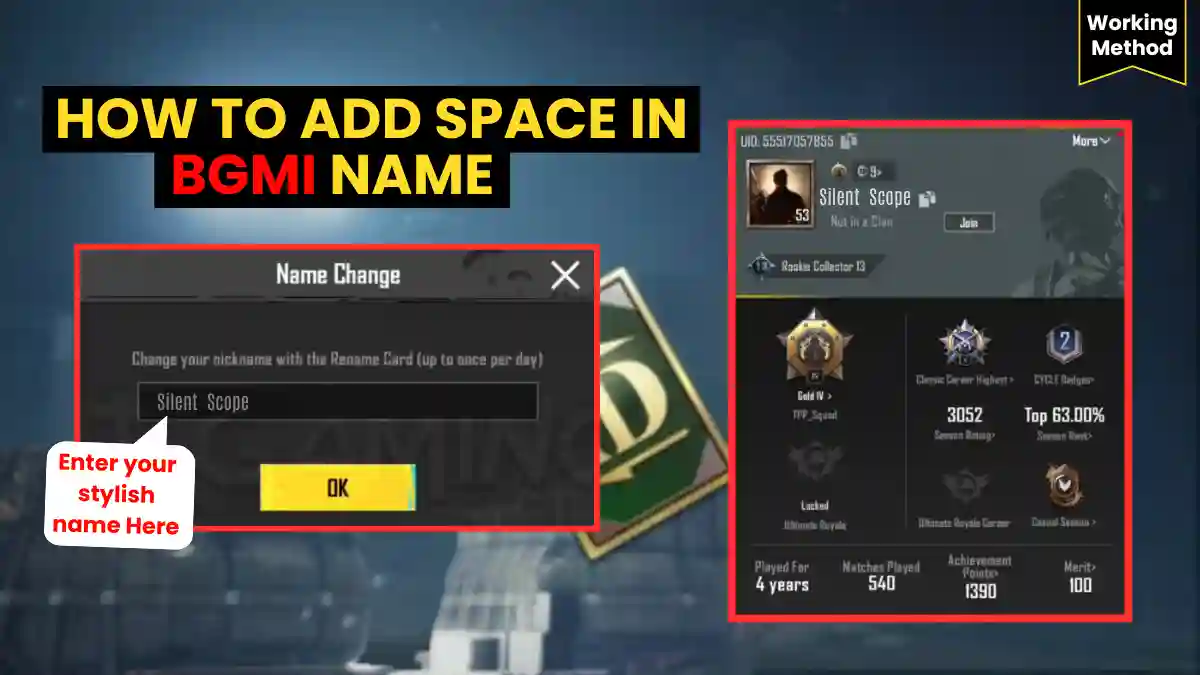 How to Add Space in BGMI Name (2)