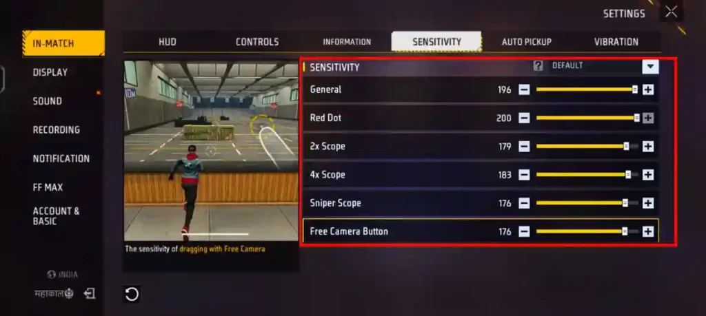 Raistar Sensitivity Setups