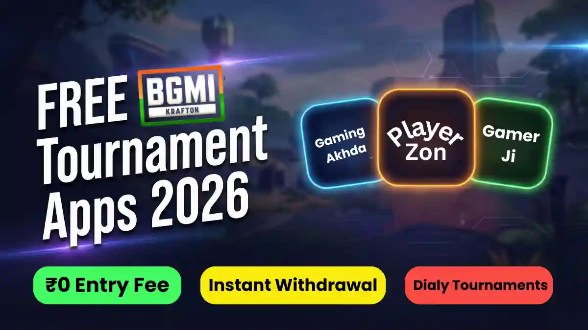 BGMI free tournament app 2026 list - win real cash without entry fee