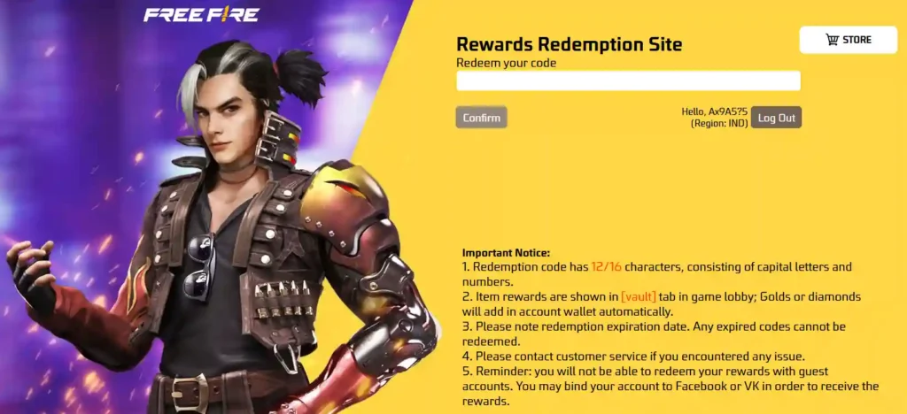 Check your nickname and region