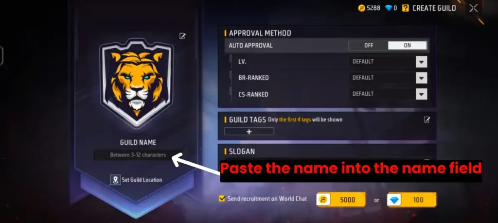 Free fire build name screen Photo