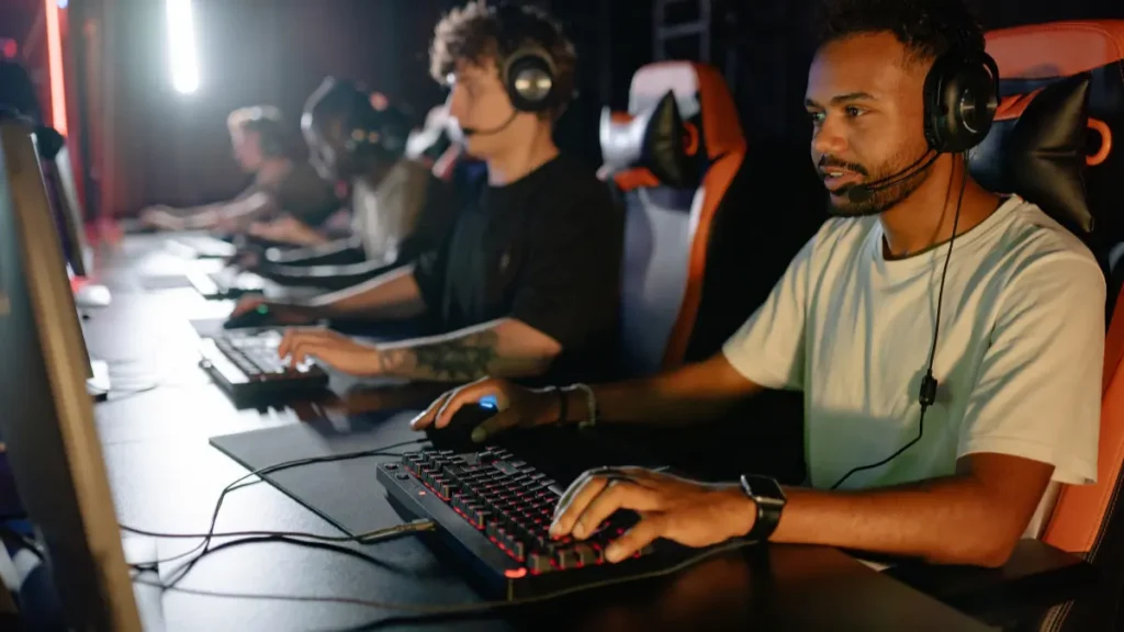 Esports player playing games