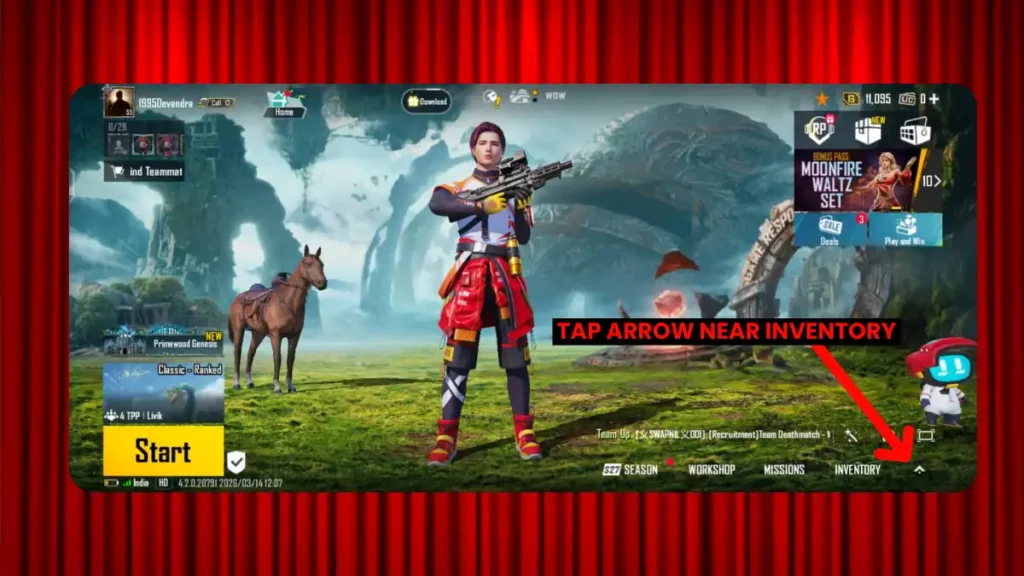 BGMI Game Home Screen