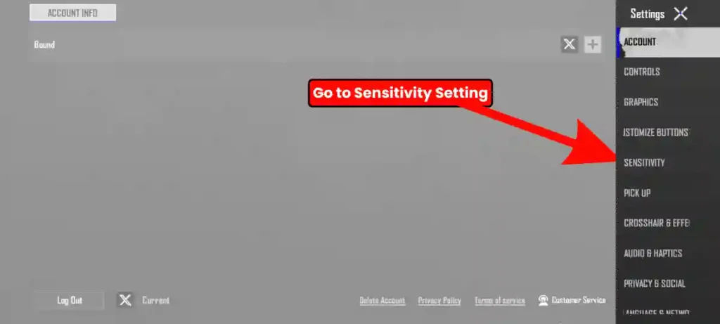 BGMI Sensitivity setting Step 3