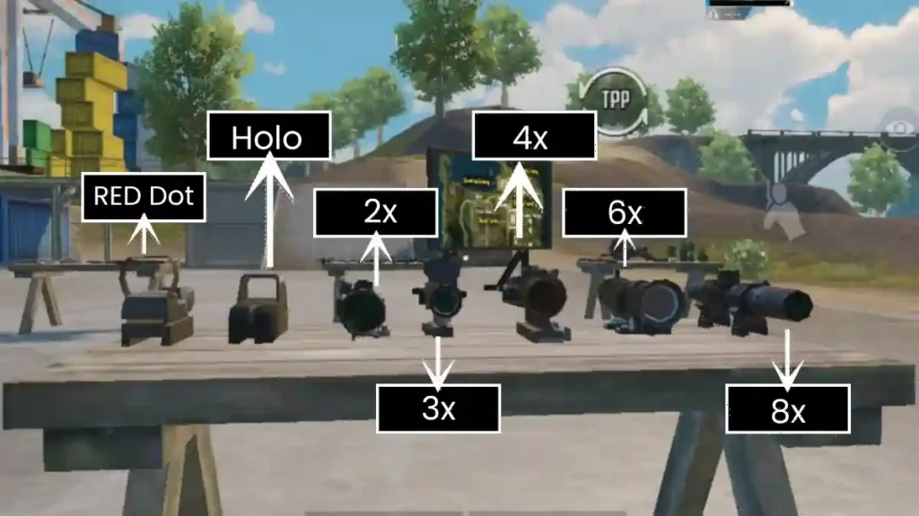 Scope Reticles Front view