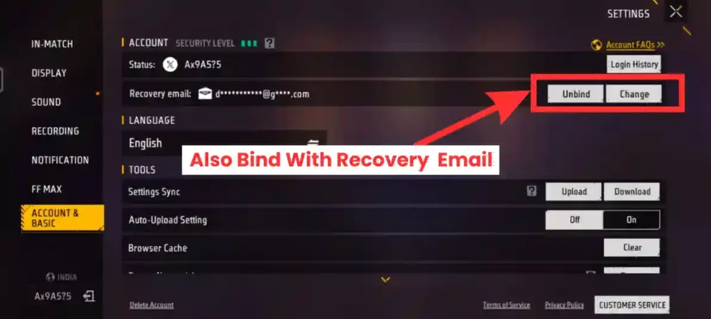 bind with Recovery email Image