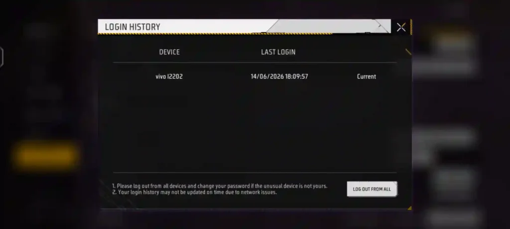 Login History image