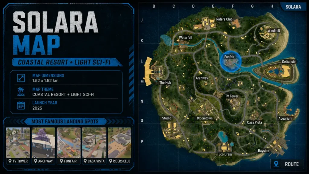 Solara Map Overview Free Fire 2026 image
