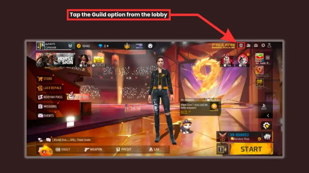 Free Fire MAX Lobby Image