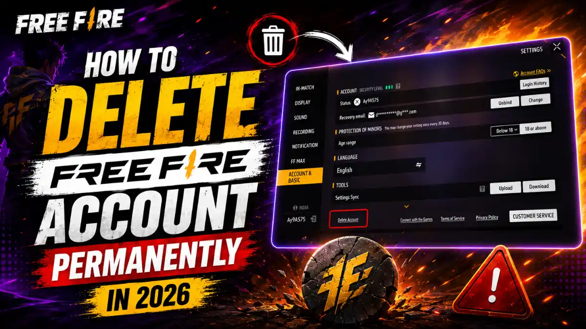 how to delete free fire account image