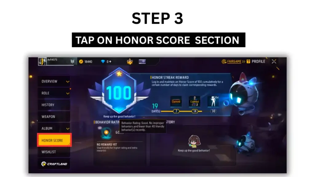 Free Fire HONOR Score Image