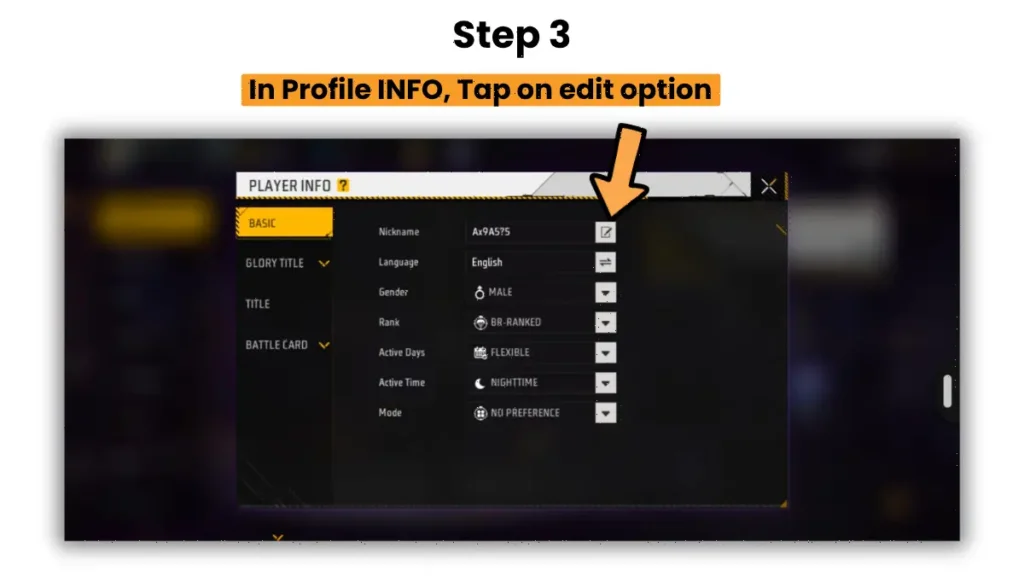 free fire player info image