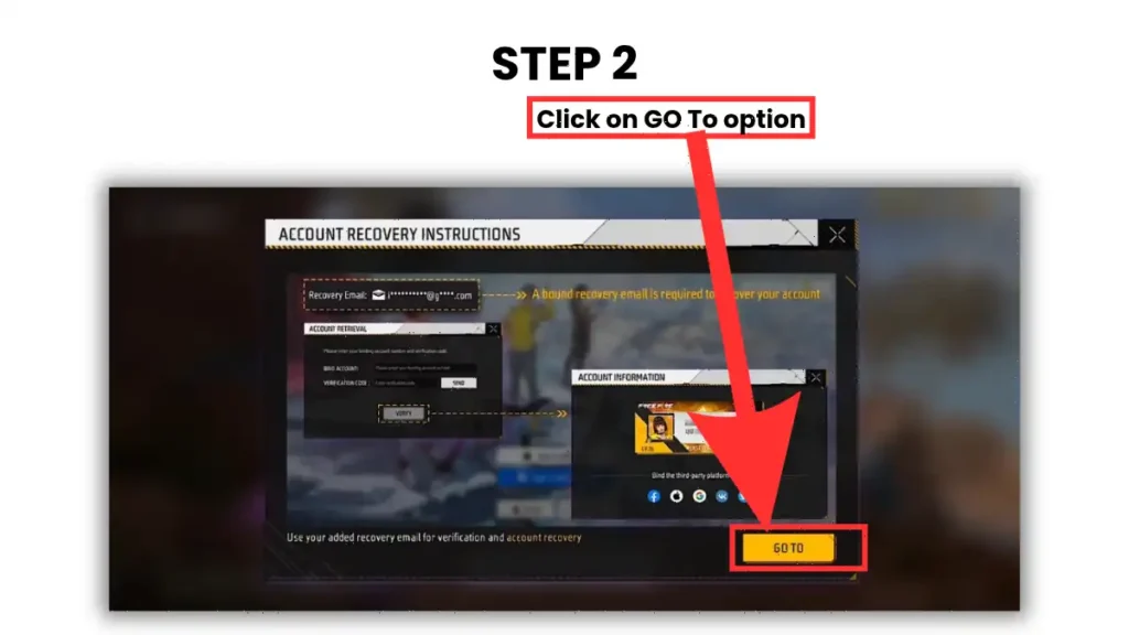 Free fire Account Recovery Instructions image