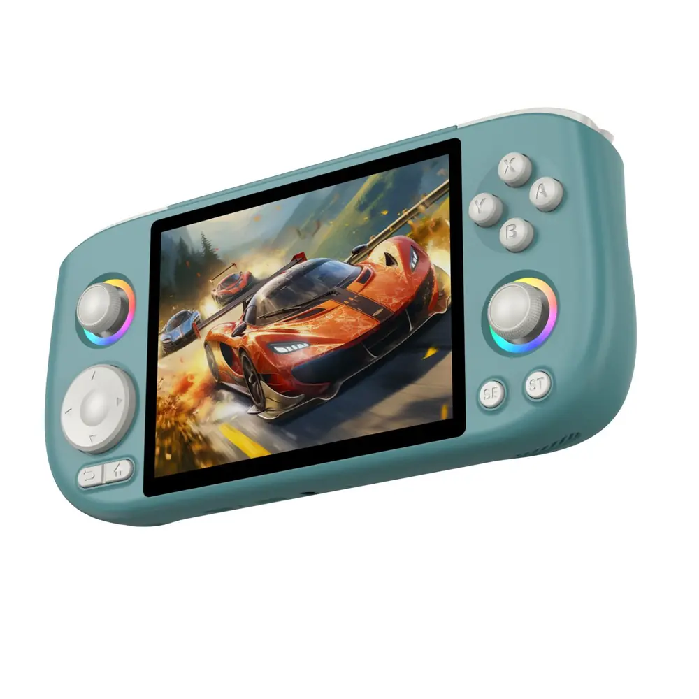 Dual 3D analog sticks with RGB rings and the 4:3 display on the Pocket AIS