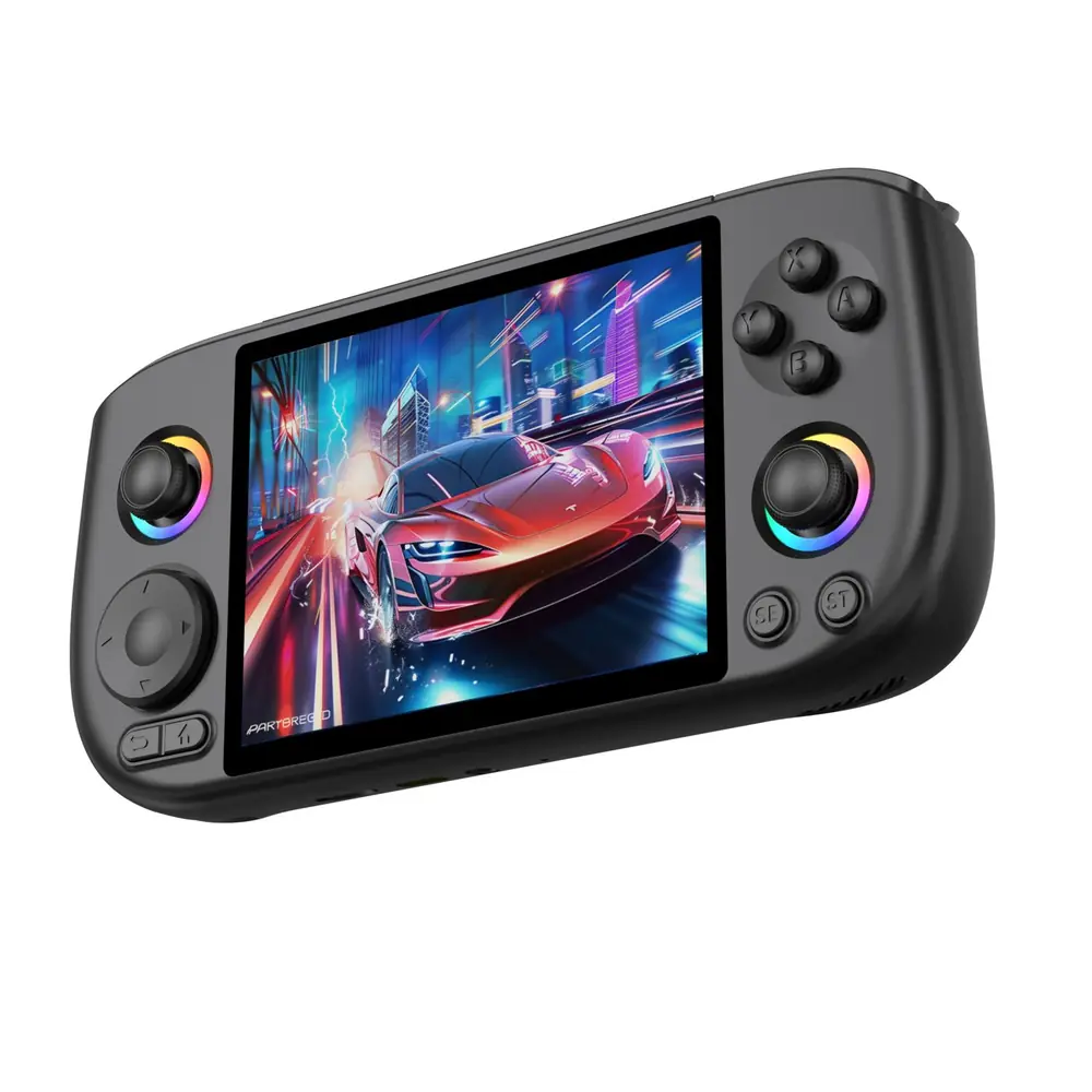 Pocket AIS retro handheld in black showing its 4.5-inch 4:3 display