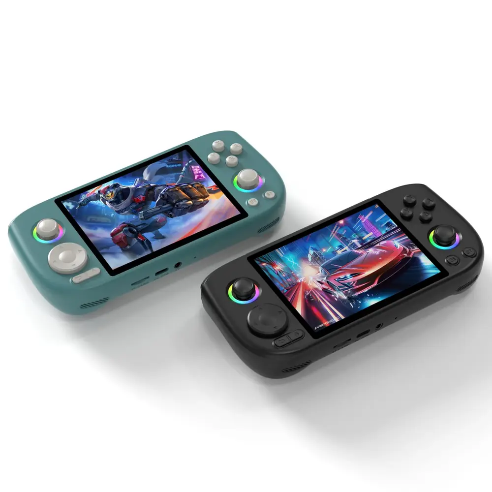 Pocket AIS retro handheld shown in Black and Green launch colours